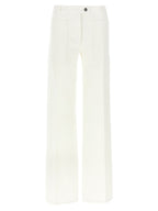 Ferragamo White Cotton Straight-Leg Jeans