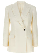 Brunello Cucinelli White Straw Blazer