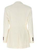 Brunello Cucinelli White Straw Blazer
