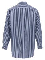 Comme Des Garçons Blue Cotton Blouse