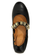 Black Lamb Leather Ballet Flats