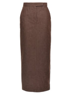 Max Mara Brown Cotton Mini Skirt