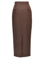 Max Mara Brown Cotton Mini Skirt
