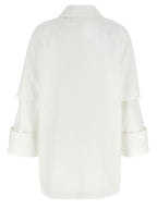 Max Mara White Cotton Coat