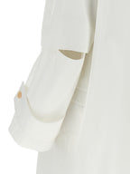 Max Mara White Cotton Coat