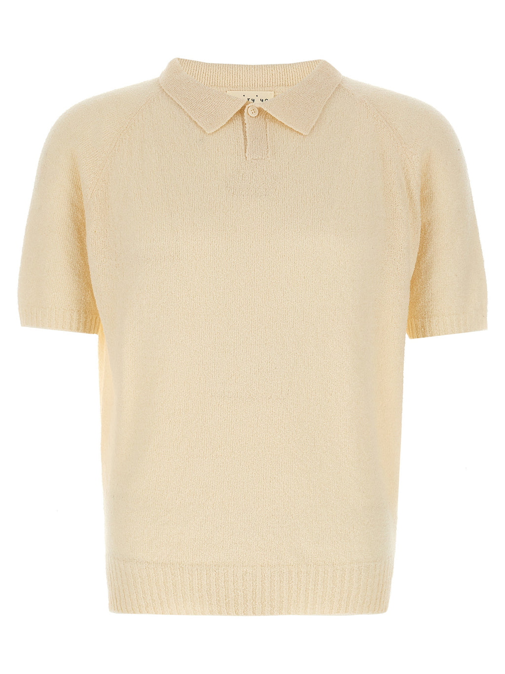 MA'RY'YA White Cotton Polo Shirt