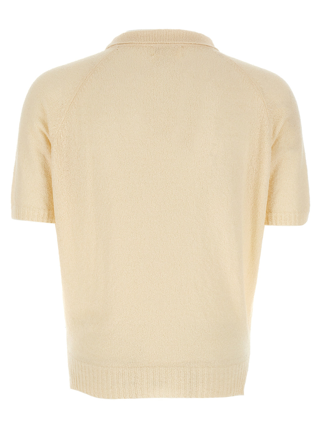 MA'RY'YA White Cotton Polo Shirt