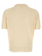 MA'RY'YA White Cotton Polo Shirt
