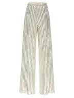 Max Mara White Cotton Casual Pants