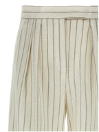 Max Mara White Cotton Casual Pants