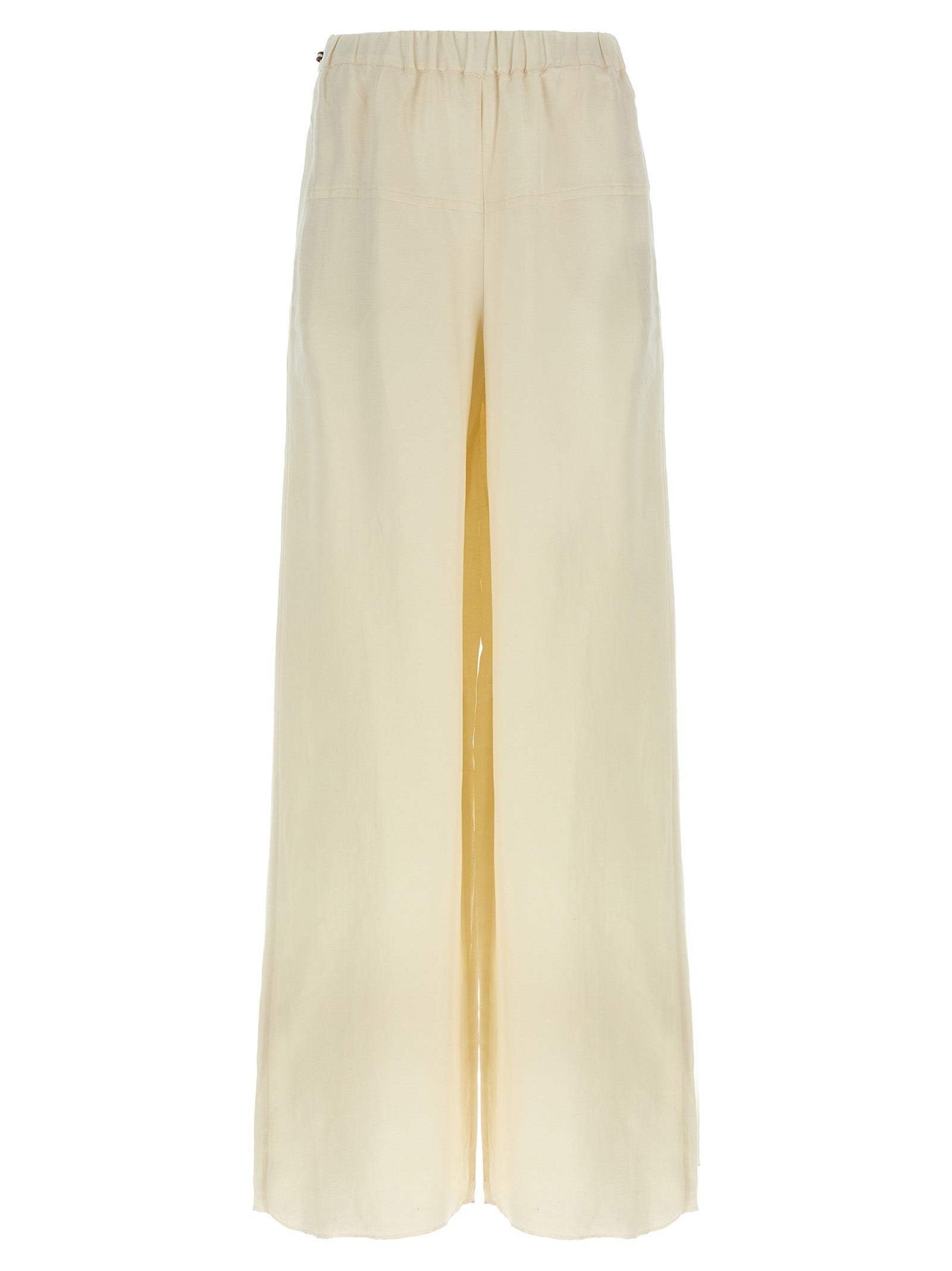 Pantaloni Casual in Lino Bianco