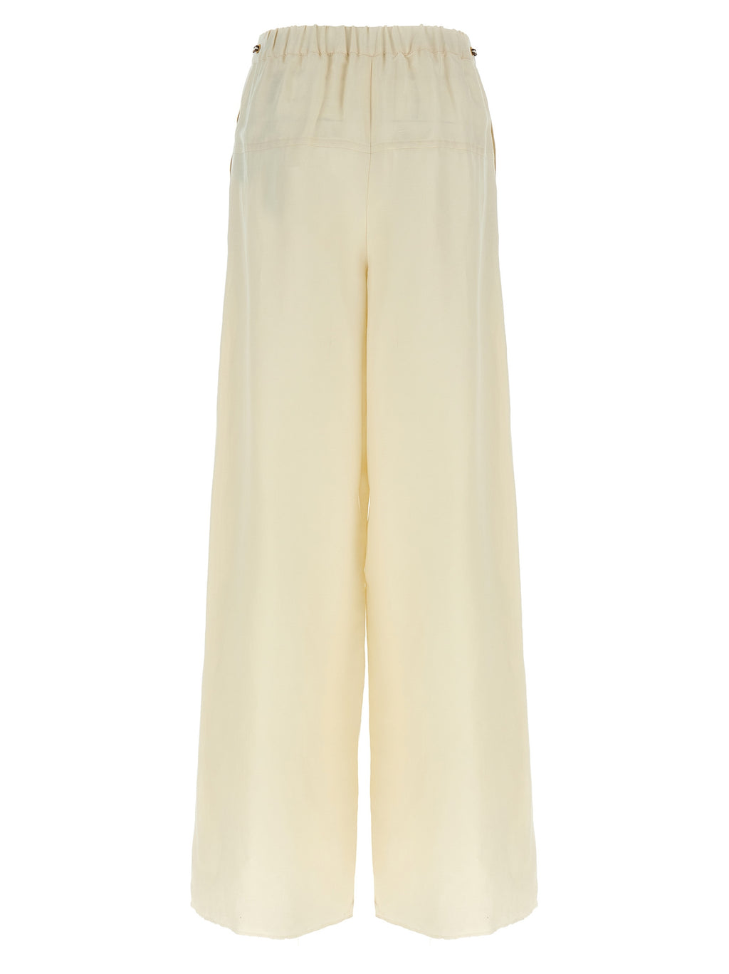Pantaloni Casual in Lino Bianco