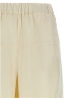 Pantaloni Casual in Lino Bianco