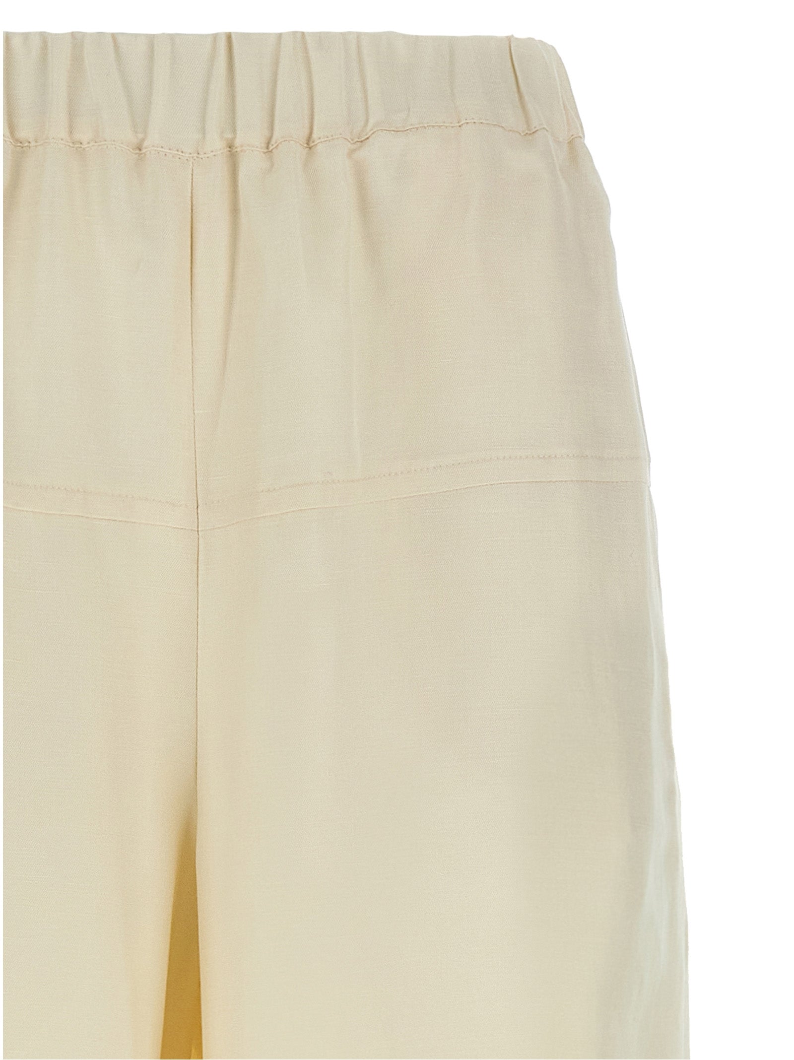 Pantaloni Casual in Lino Bianco