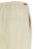 Pantaloni Casual in Lino Bianco