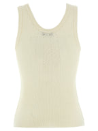 Etro White Silk Sleeveles T-Shirt