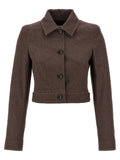 Brown Cotton Blazer