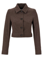 Brown Cotton Blazer