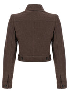 Brown Cotton Blazer