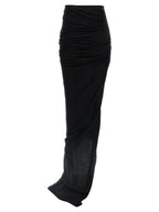 Rick Owens Black Cotton Mini Skirt