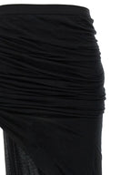 Rick Owens Black Cotton Mini Skirt