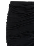 Rick Owens Black Cotton Mini Skirt