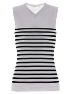 Khaite Bicolor Wool Sleeveles T-Shirt