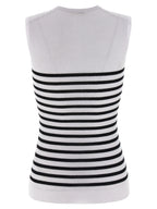 Khaite Bicolor Wool Sleeveles T-Shirt