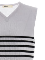 Khaite Bicolor Wool Sleeveles T-Shirt