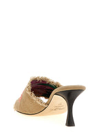 Jimmy Choo Beige Textile Platform Sandals