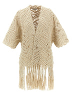 Brunello Cucinelli Beige Silk Cardigan