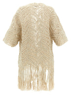 Brunello Cucinelli Beige Silk Cardigan