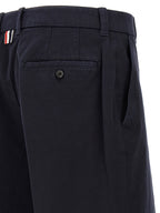 Thom Browne Blue Cotton Casual Pants