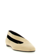 Beige Lamb Leather Ballet Flats