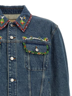 Valentino Garavani Blue Polyamide Denim Jacket