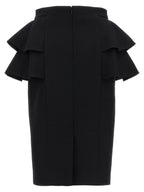 Valentino Garavani Black Virgin Wool Midi Skirt