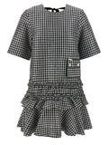 Bicolor Polyester Short Dress