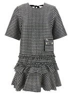 Bicolor Polyester Short Dress