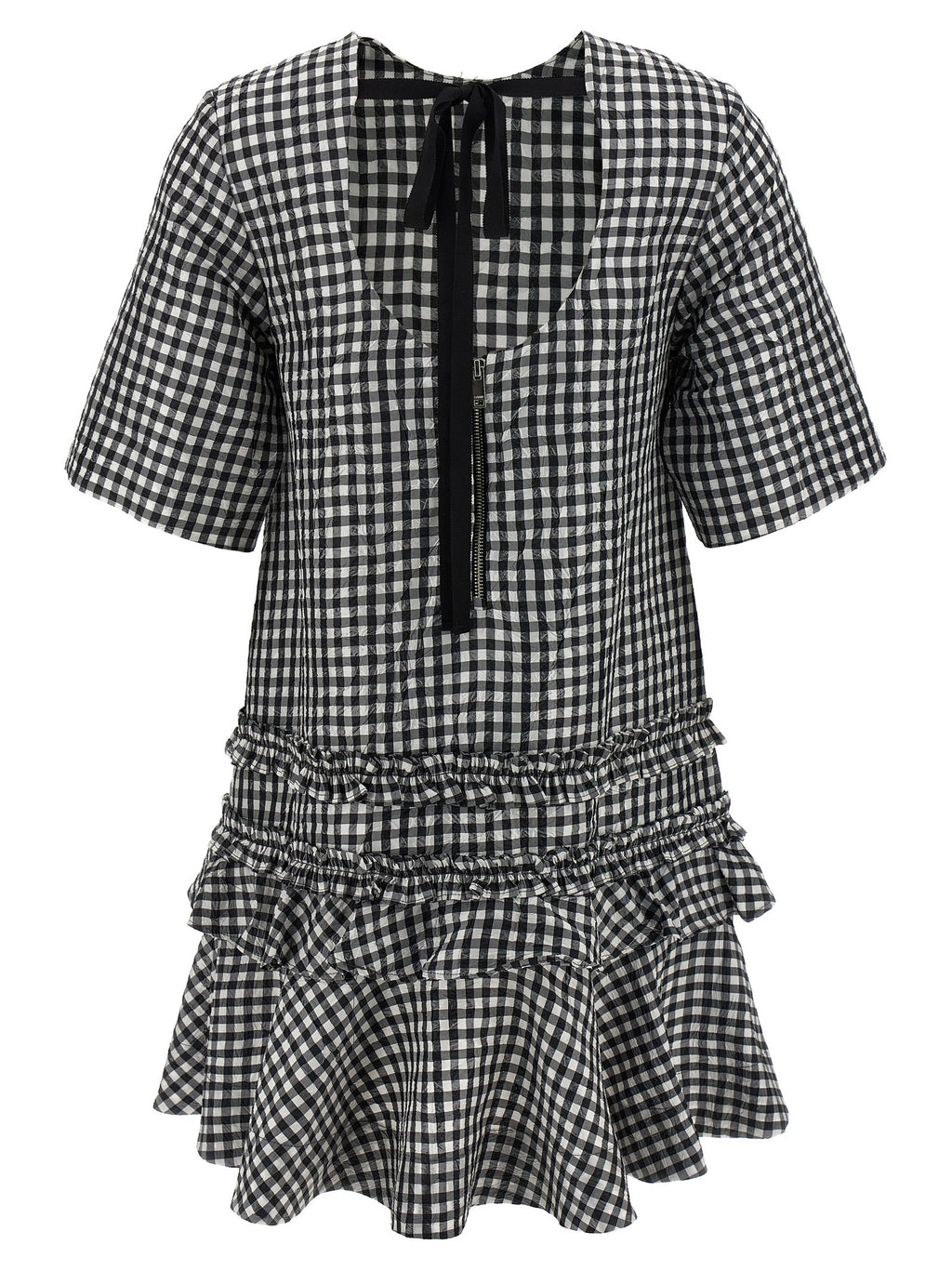 Bicolor Polyester Short Dress