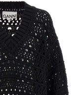 Ganni Black Cotton Cardigan