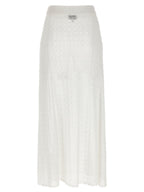 Ganni White Polyamide Mini Skirt