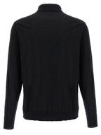Kiton Black Wool Polo Shirt