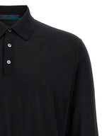 Kiton Black Wool Polo Shirt