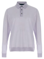 Kiton Blue Wool Polo Shirt