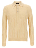 ZANONE Beige Virgin Wool Polo Shirt