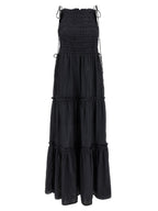 Ganni Gray Viscose Long Dress