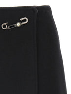 Ermanno Scervino Black Virgin Wool Long Skirt