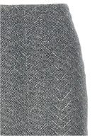 Ermanno Scervino Gray Silk Midi Skirt