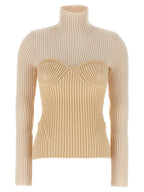 Jean Paul Gaultier Beige Merino Wool Cardigan