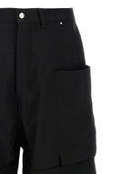 Rick Owens Black Virgin Wool Cargo Pants